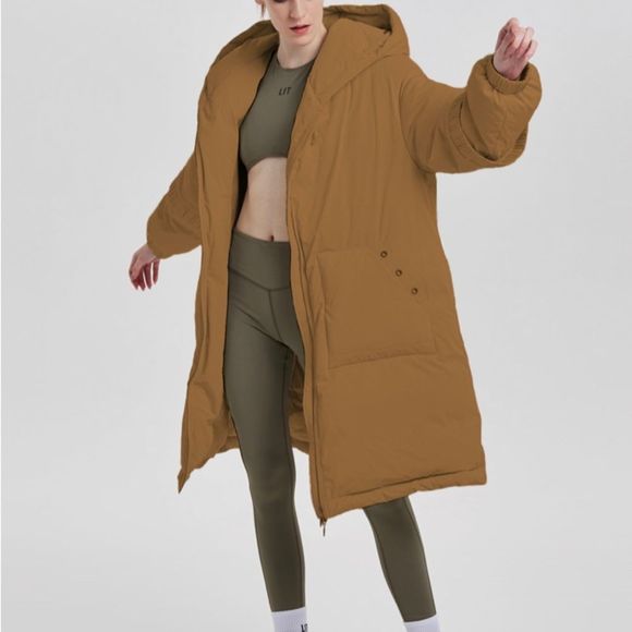 LIT Luxury Hooded Down Jacket with Drawstring Hem - Picture 2 of 8
